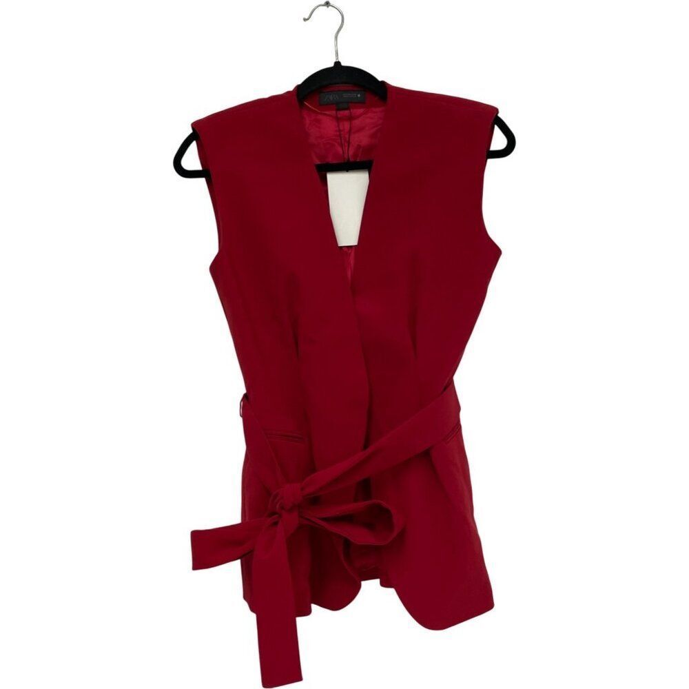 Zara Red Sleeveless vest - Picture 2 of 16
